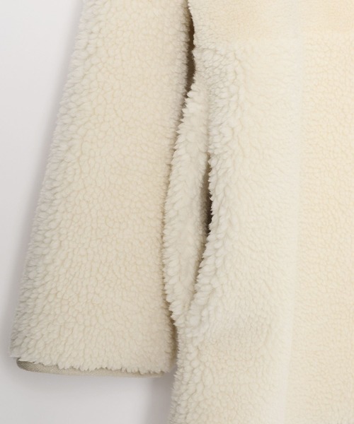 GLOBAL WORK（グローバルワーク）の「MATINEE LINE/リバーシブルボア切り替えジャケット/606804（テーラードジャケット・レディース・ブラウン系その他6/オフホワイト・LARGE/MEDIUM）」の10枚目の写真