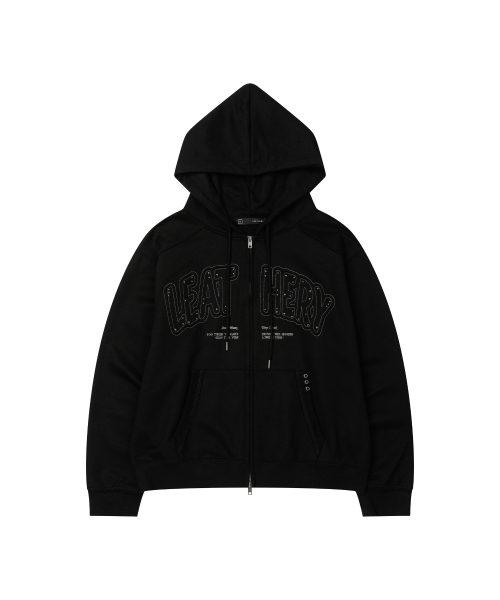 LEATHERY（レザリー）の「ダブルラインスタッズアップリケフードパーカー[ブラック]（パーカー・レディース・その他・MEDIUM/LARGE/SMALL）」の5枚目の写真