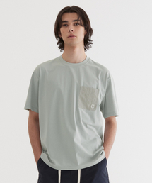 ソロナナイロンポケットTシャツライトグレー