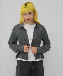 Enewd nina | sleeve detail check shirt(シャツ/ブラウス)