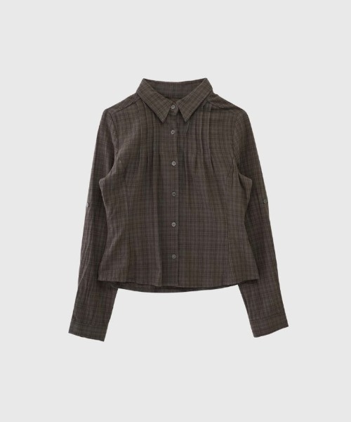 Enewd nina(エニュードニーナ)の「sleeve detail check shirt(シャツ/ブラウス・レディース・ブルー/グレー/レッド/ブラウン・FREE)」の22枚目の写真
