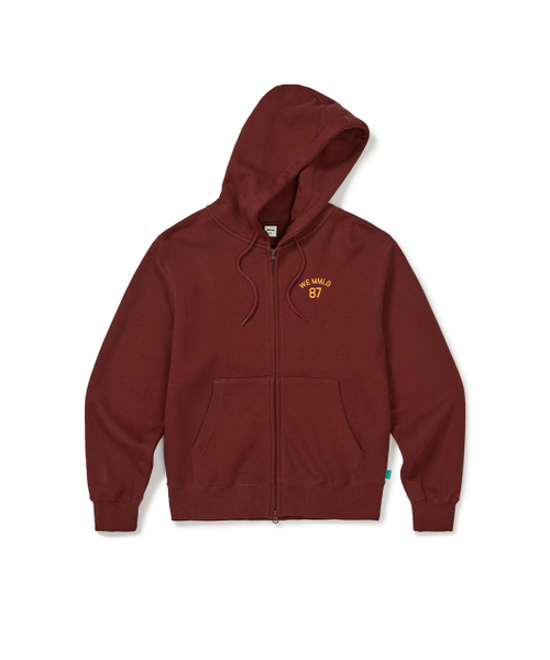 Mmlg] WE HOOD ZIPUP (CRANBERRY)（パーカー）｜MMLG（エムエム