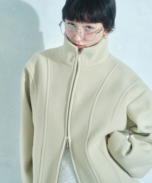 CODE A（コードエー）の「wool volume short coat（その他アウター・レディース・キャメル/アイボリー・00）」の7枚目の写真