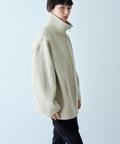 CODE A（コードエー）の「wool volume short coat（その他アウター・レディース・キャメル/アイボリー・00）」の10枚目の写真
