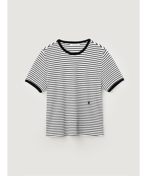 BEMUSE MANSION(ビミューズマンション)の「Ribbed binding B point T-shirt - Black stripe(Tシャツ/カットソー・レディース・その他・FREE)」の8枚目の写真
