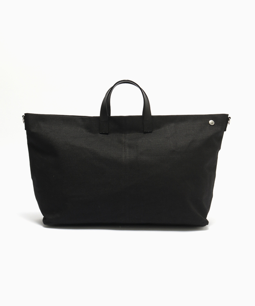 SimplyComplicated(シンプリーコンプリケイテッド)の「SimplyComplicated/シンプリーコンプリケイテッド JUTE CANVAS TOTE BAG(トートバッグ・メンズ・ブラウン/ブラック・FREE)」の3枚目の写真