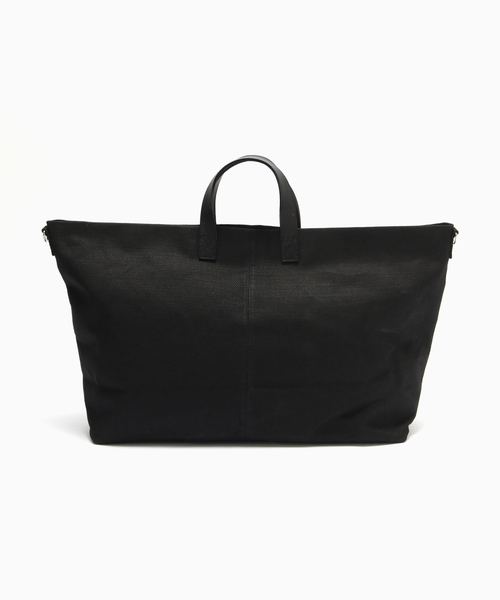 SimplyComplicated(シンプリーコンプリケイテッド)の「SimplyComplicated/シンプリーコンプリケイテッド JUTE CANVAS TOTE BAG(トートバッグ・メンズ・ブラウン/ブラック・FREE)」の4枚目の写真