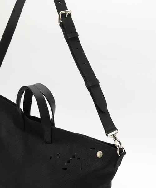 SimplyComplicated(シンプリーコンプリケイテッド)の「SimplyComplicated/シンプリーコンプリケイテッド JUTE CANVAS TOTE BAG(トートバッグ・メンズ・ブラウン/ブラック・FREE)」の8枚目の写真