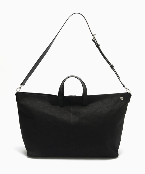 SimplyComplicated(シンプリーコンプリケイテッド)の「SimplyComplicated/シンプリーコンプリケイテッド JUTE CANVAS TOTE BAG(トートバッグ・メンズ・ブラウン/ブラック・FREE)」の9枚目の写真
