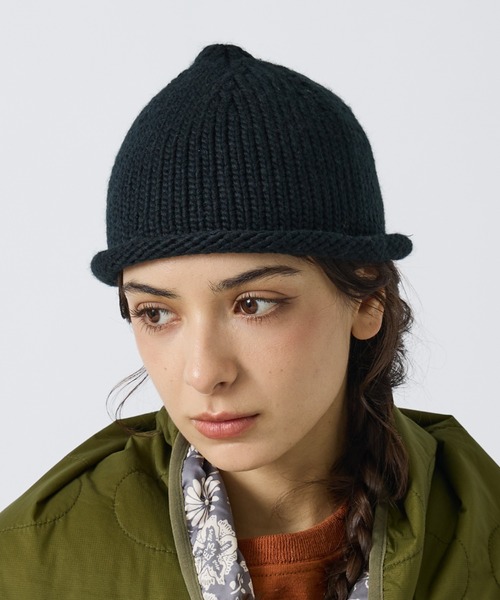 POLeR(ポーラー)の「【POLER / ポーラー】ROLL UP BEANIE / ロールアップビーニー(ニットキャップ/ビーニー・メンズ・ブラック/チャコールグレー/ダークブラウン/レッド・フリー)」の2枚目の写真