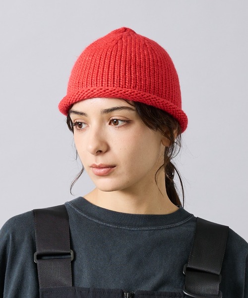 POLeR(ポーラー)の「【POLER / ポーラー】ROLL UP BEANIE / ロールアップビーニー(ニットキャップ/ビーニー・メンズ・ブラック/チャコールグレー/ダークブラウン/レッド・フリー)」の5枚目の写真