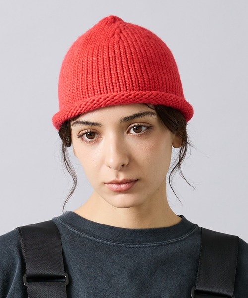 POLeR(ポーラー)の「【POLER / ポーラー】ROLL UP BEANIE / ロールアップビーニー(ニットキャップ/ビーニー・メンズ・ブラック/チャコールグレー/ダークブラウン/レッド・フリー)」の6枚目の写真