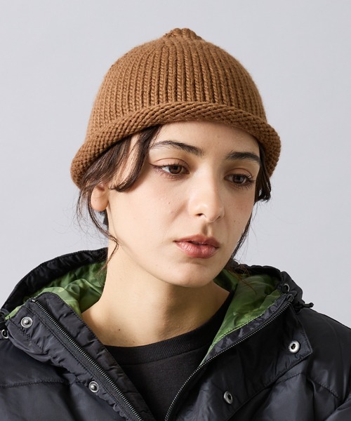 POLeR(ポーラー)の「【POLER / ポーラー】ROLL UP BEANIE / ロールアップビーニー(ニットキャップ/ビーニー・メンズ・ブラック/チャコールグレー/ダークブラウン/レッド・フリー)」の8枚目の写真
