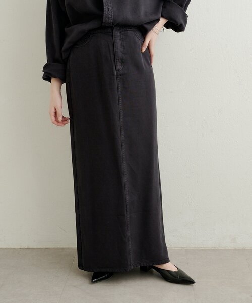 Omekashi(オメカシ)の「セルロースソフトナロースカート(スカート・レディース・ブラウン/オフホワイト/チャコールグレー・36/38)」の21枚目の写真