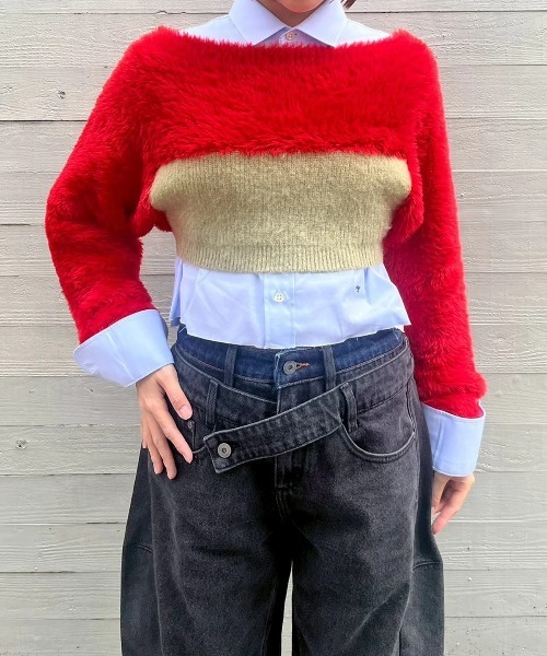 MULTI-WAY FUZZY SHORT TOP KTX5A-KN01