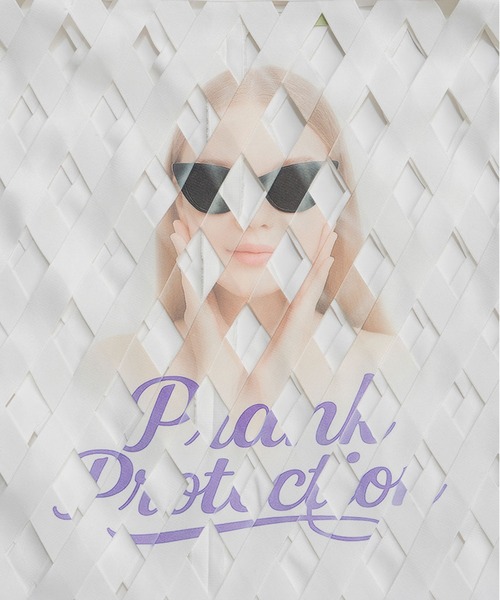 PRANK PROJECT（プランクプロジェクト）の「【2026Spring Pre-Order】フェイスプリントリボンTシャツ / Woven Grid "aesthetic" Top（その他トップス・レディース・ホワイト・FREE）」の9枚目の写真