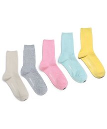 YARNWORKS（ヤーンワークス）の「[Light color 5 pack]WORK0-middle basic lip socks（ソックス/靴下・メンズ）」