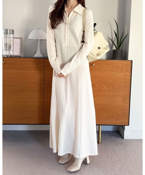 Mame様 ワンピース S白 マメクロゴウチ Mame Kurogouchi 21SS シルク コットン ボタニカル 刺