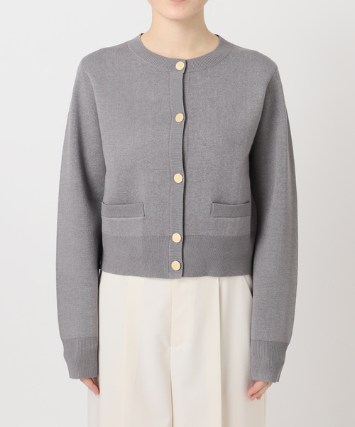 Noble（ノーブル）の「ダブル編みショートカーデ（カーディガン/ボレロ・レディース・ベージュ/キャメル/グレー・FREE）」の16枚目の写真