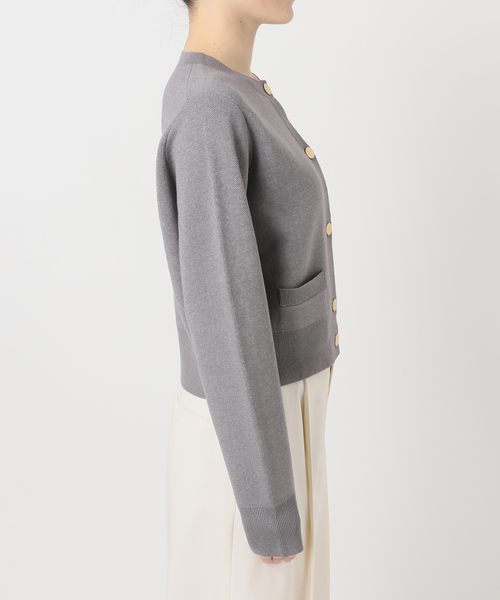 Noble（ノーブル）の「ダブル編みショートカーデ（カーディガン/ボレロ・レディース・ベージュ/キャメル/グレー・FREE）」の19枚目の写真