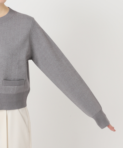 Noble（ノーブル）の「ダブル編みショートカーデ（カーディガン/ボレロ・レディース・ベージュ/キャメル/グレー・FREE）」の20枚目の写真