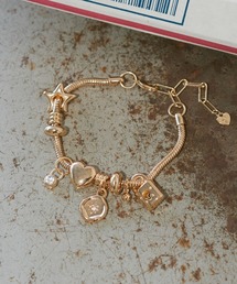 GOLDY（ゴールディ）の「ミックス モチーフ スネーク チェーン ブレスレット（ブレスレット）」