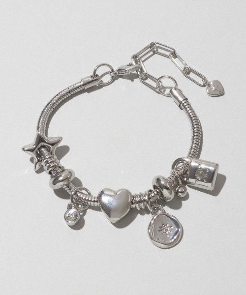 GOLDY（ゴールディ）の「ミックス モチーフ スネーク チェーン ブレスレット（ブレスレット・レディース・シルバー×ゴールド/ゴールド/シルバー・FREE）」の4枚目の写真