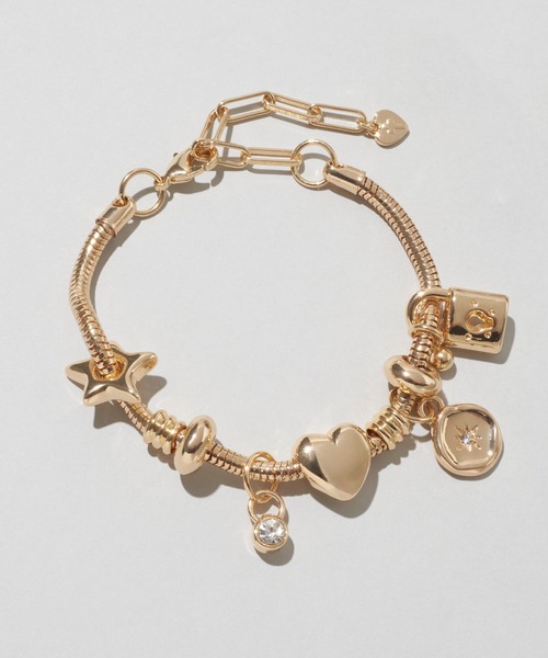 GOLDY（ゴールディ）の「ミックス モチーフ スネーク チェーン ブレスレット（ブレスレット・レディース・シルバー×ゴールド/ゴールド/シルバー・FREE）」の5枚目の写真