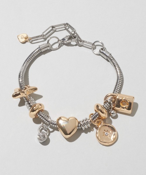 GOLDY（ゴールディ）の「ミックス モチーフ スネーク チェーン ブレスレット（ブレスレット・レディース・シルバー×ゴールド/ゴールド/シルバー・FREE）」の6枚目の写真