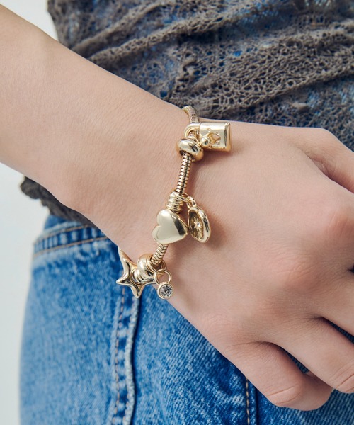 GOLDY（ゴールディ）の「ミックス モチーフ スネーク チェーン ブレスレット（ブレスレット・レディース・シルバー×ゴールド/ゴールド/シルバー・FREE）」の8枚目の写真