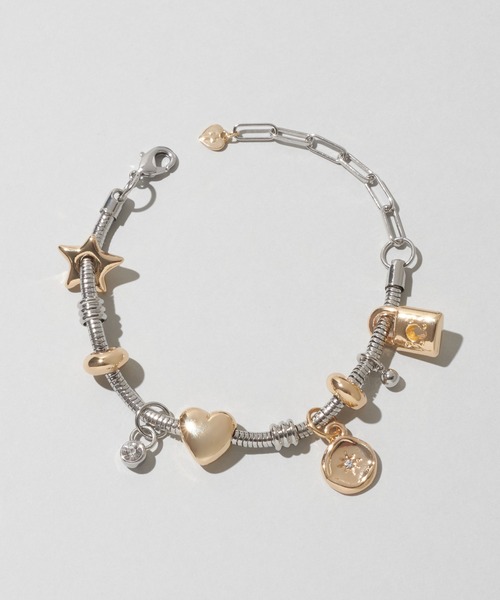 GOLDY（ゴールディ）の「ミックス モチーフ スネーク チェーン ブレスレット（ブレスレット・レディース・シルバー×ゴールド/ゴールド/シルバー・FREE）」の10枚目の写真