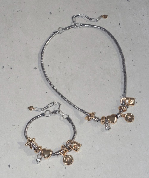 GOLDY（ゴールディ）の「ミックス モチーフ スネーク チェーン ブレスレット（ブレスレット・レディース・シルバー×ゴールド/ゴールド/シルバー・FREE）」の12枚目の写真