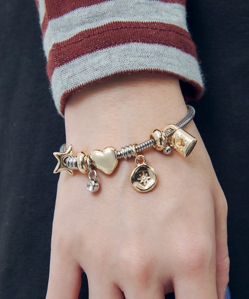 GOLDY（ゴールディ）の「ミックス モチーフ スネーク チェーン ブレスレット（ブレスレット・レディース・シルバー×ゴールド/ゴールド/シルバー・FREE）」の14枚目の写真