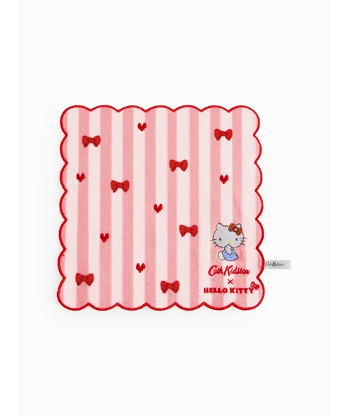 Cath Kidston(キャスキッドソン)の「Cath Kidston × Hello Kitty タオルハンカチ Stripe(ハンカチ/ハンドタオル・レディース・ピンク・FREE)」の1枚目の写真