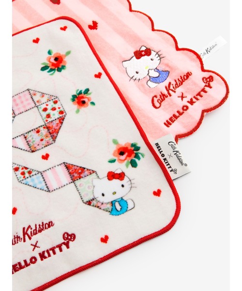 Cath Kidston(キャスキッドソン)の「Cath Kidston × Hello Kitty タオルハンカチ Stripe(ハンカチ/ハンドタオル・レディース・ピンク・FREE)」の3枚目の写真