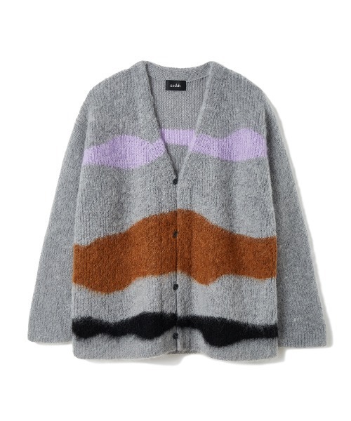 soduk（スドーク）の「drawing knit cardigan（カーディガン/ボレロ・レディース・グレー・ONE SIZE）」の3枚目の写真