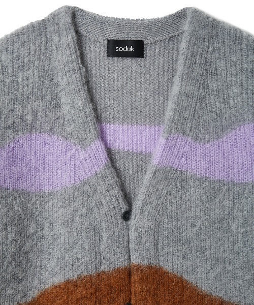 soduk（スドーク）の「drawing knit cardigan（カーディガン/ボレロ・レディース・グレー・ONE SIZE）」の5枚目の写真