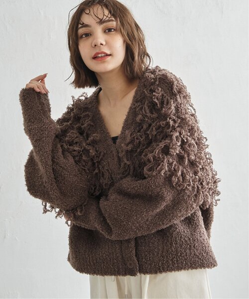 notch.(ノッチ)の「ループ編みVカーデ(カーディガン/ボレロ・レディース・グリーン/ブラウン・M)」の14枚目の写真