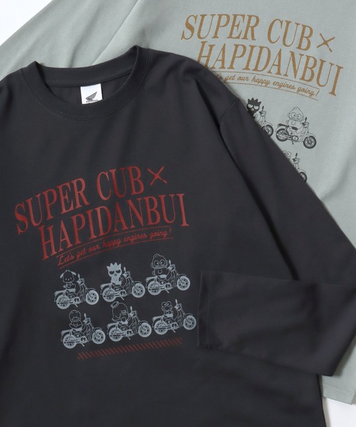sanrio（サンリオ）の「2026SS HONDA×sanrio/ホンダ×サンリオ『はぴだんぶい』『スーパーカブ』コラボ ウイングロゴ ロングスリーブTシャツ レディース メンズ（Tシャツ/カットソー・メンズ・アイボリー/ブラック/スミクロ/ミント・M/L/LL）」の3枚目の写真