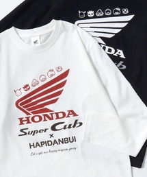 sanrio | 2026SS HONDA×sanrio/ホンダ×サンリオ『はぴだんぶい』『スーパーカブ』コラボ ウイングロゴ ロングスリーブTシャツ レディース メンズ(Tシャツ/カットソー)