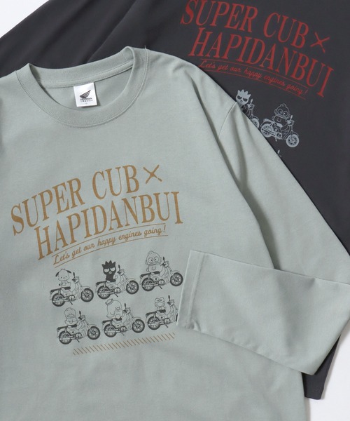 sanrio（サンリオ）の「2026SS HONDA×sanrio/ホンダ×サンリオ『はぴだんぶい』『スーパーカブ』コラボ ウイングロゴ ロングスリーブTシャツ レディース メンズ（Tシャツ/カットソー・メンズ・アイボリー/ブラック/スミクロ/ミント・M/L/LL）」の4枚目の写真