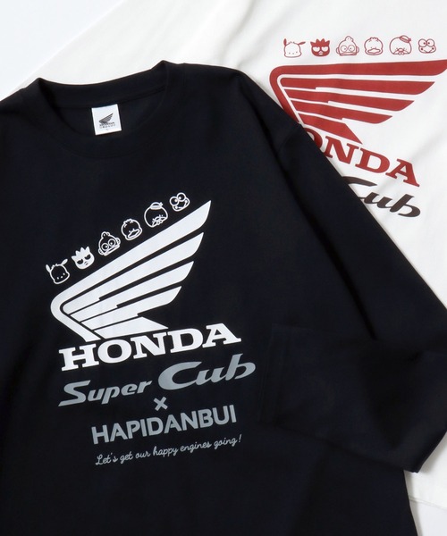 sanrio（サンリオ）の「2026SS HONDA×sanrio/ホンダ×サンリオ『はぴだんぶい』『スーパーカブ』コラボ ウイングロゴ ロングスリーブTシャツ レディース メンズ（Tシャツ/カットソー・メンズ・アイボリー/ブラック/スミクロ/ミント・M/L/LL）」の2枚目の写真