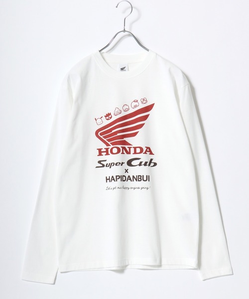 sanrio（サンリオ）の「2026SS HONDA×sanrio/ホンダ×サンリオ『はぴだんぶい』『スーパーカブ』コラボ ウイングロゴ ロングスリーブTシャツ レディース メンズ（Tシャツ/カットソー・メンズ・アイボリー/ブラック/スミクロ/ミント・M/L/LL）」の5枚目の写真