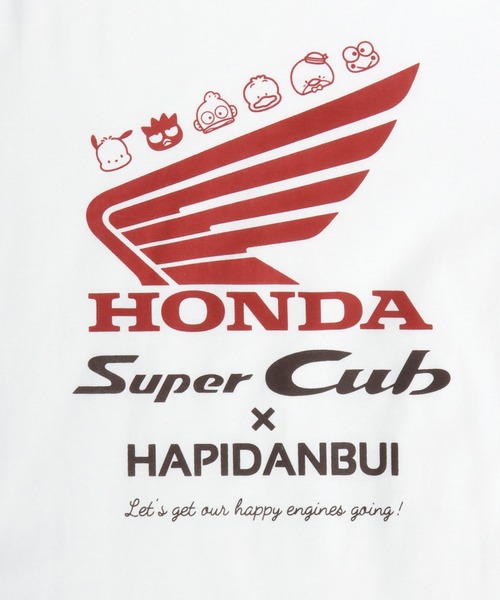 sanrio（サンリオ）の「2026SS HONDA×sanrio/ホンダ×サンリオ『はぴだんぶい』『スーパーカブ』コラボ ウイングロゴ ロングスリーブTシャツ レディース メンズ（Tシャツ/カットソー・メンズ・アイボリー/ブラック/スミクロ/ミント・M/L/LL）」の11枚目の写真