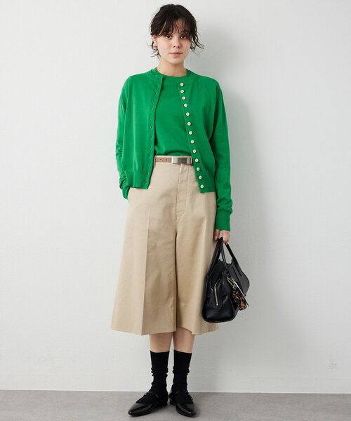 Whim Gazette（ウィムガゼット）の「16Gテンジクカーディガン（カーディガン/ボレロ・レディース・ブラック/ベージュ/グリーン・FREE）」の14枚目の写真