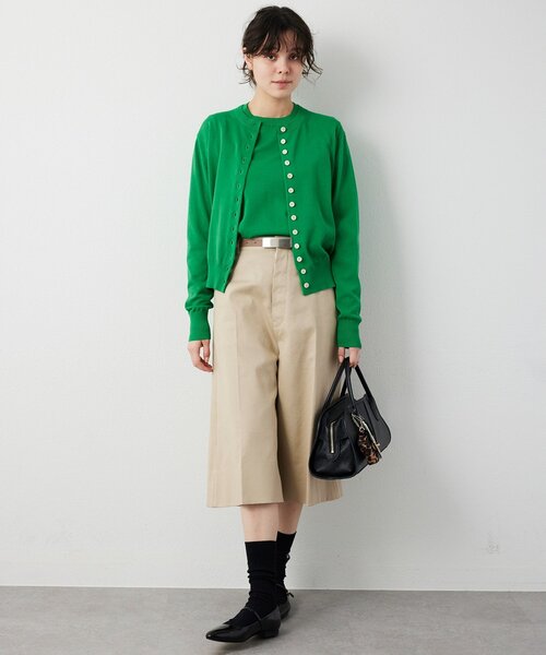 Whim Gazette（ウィムガゼット）の「16Gテンジクカーディガン（カーディガン/ボレロ・レディース・ブラック/ベージュ/グリーン・FREE）」の15枚目の写真