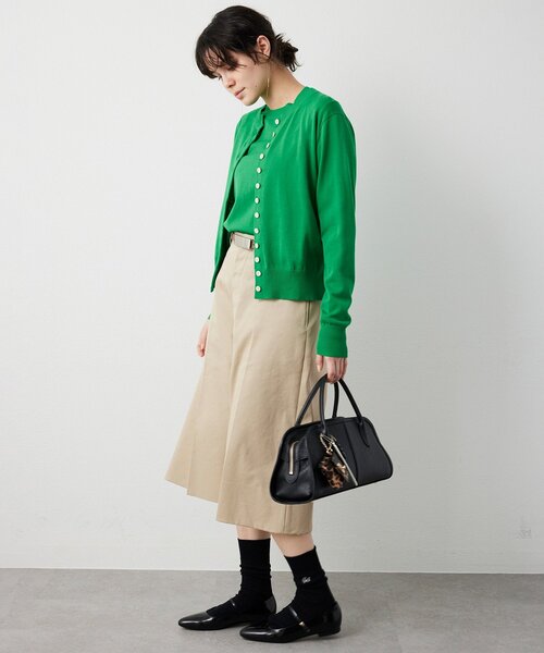 Whim Gazette（ウィムガゼット）の「16Gテンジクカーディガン（カーディガン/ボレロ・レディース・ブラック/ベージュ/グリーン・FREE）」の16枚目の写真