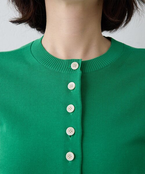 Whim Gazette（ウィムガゼット）の「16Gテンジクカーディガン（カーディガン/ボレロ・レディース・ブラック/ベージュ/グリーン・FREE）」の4枚目の写真