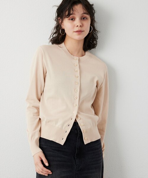 Whim Gazette（ウィムガゼット）の「16Gテンジクカーディガン（カーディガン/ボレロ・レディース・ブラック/ベージュ/グリーン・FREE）」の2枚目の写真