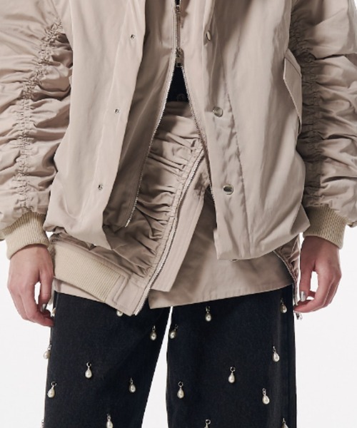 JOSE MOON（ジョゼムーン）の「WRAP MA-1 SKIRT/ラップ MA-1 スカート（スカート・レディース・ベージュ/ブラック/カーキ・36/38）」の3枚目の写真